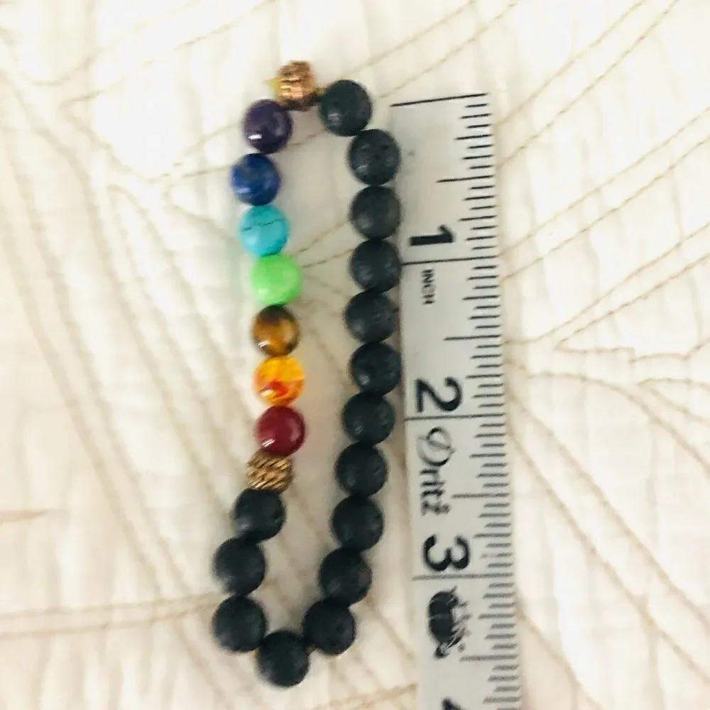 Set of (3) Lava Rock Essential Oil Diffuser Bracelets